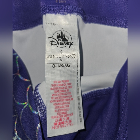 Disney Ariel Little Mermaid Purple & Teal Ombre Mermaid Metallic Leggings Size M - Picture 5 of 6